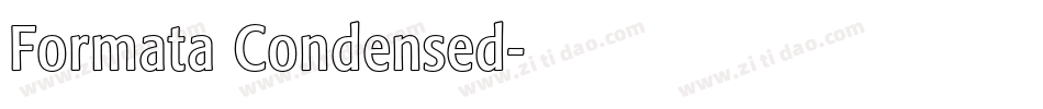 Formata Condensed字体转换